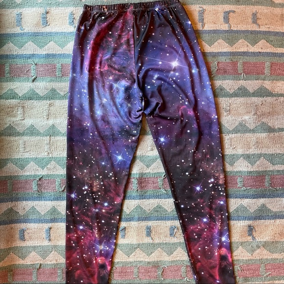 FREEZE | Women’s Vibrant Outerspace Galaxy Printed Leggings Size Medium-Large - Picture 4 of 7